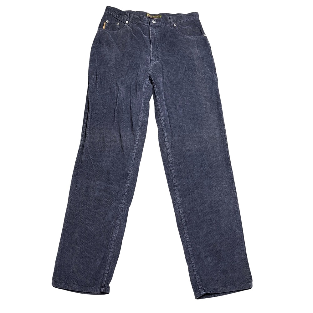 Timberland Weathergear Mens 34 Navy Blue Corduroy Pant Vintage 1996 Straight Leg
